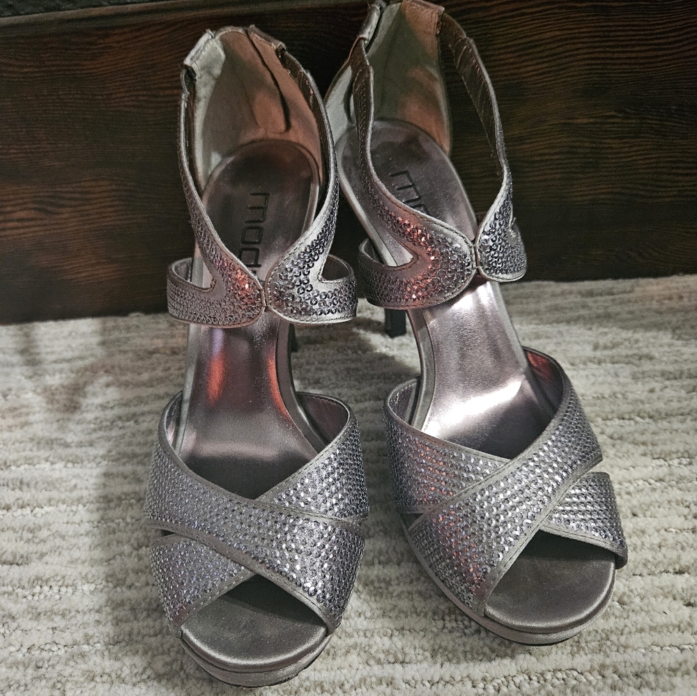 Moda spana rhinestone heels